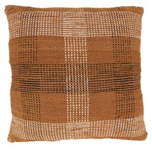 SARO LIFESTYLE NWT neela 2280 rustic charm plaid square throw pillow -20”